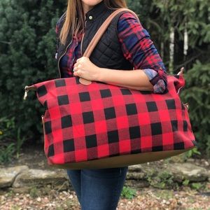 Buffalo Plaid Weekender Bag